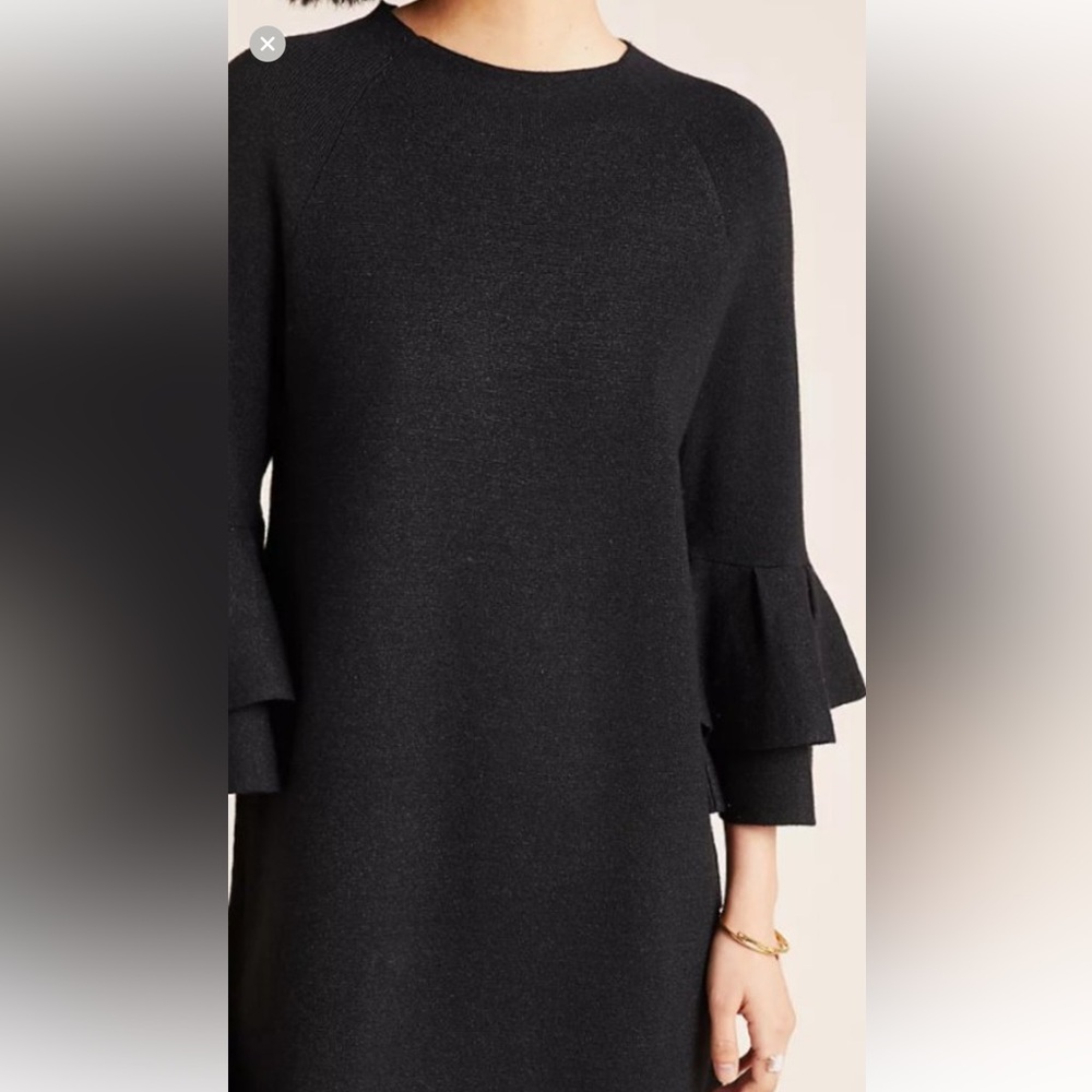 Anthropologie Claudette ruffled sweater dress